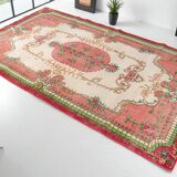 Flower Design Oushak Turkish Floral Rug SKU 2645