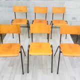 Set of 6 retro chairs in Vervoort wood