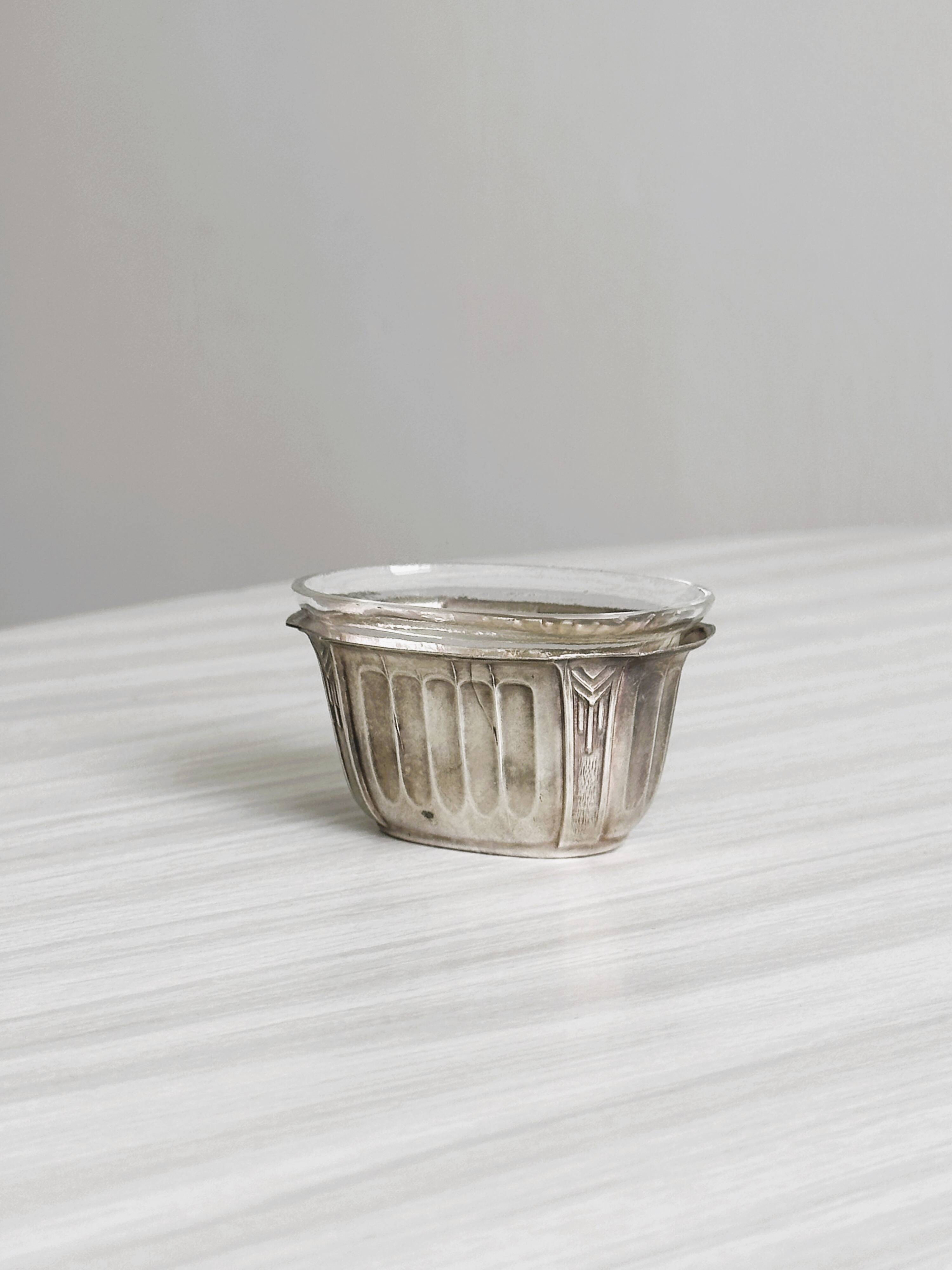 Antique metal salt shaker