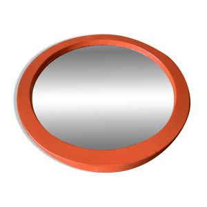 Miroir en bois orange