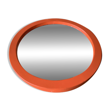 Miroir en bois orange