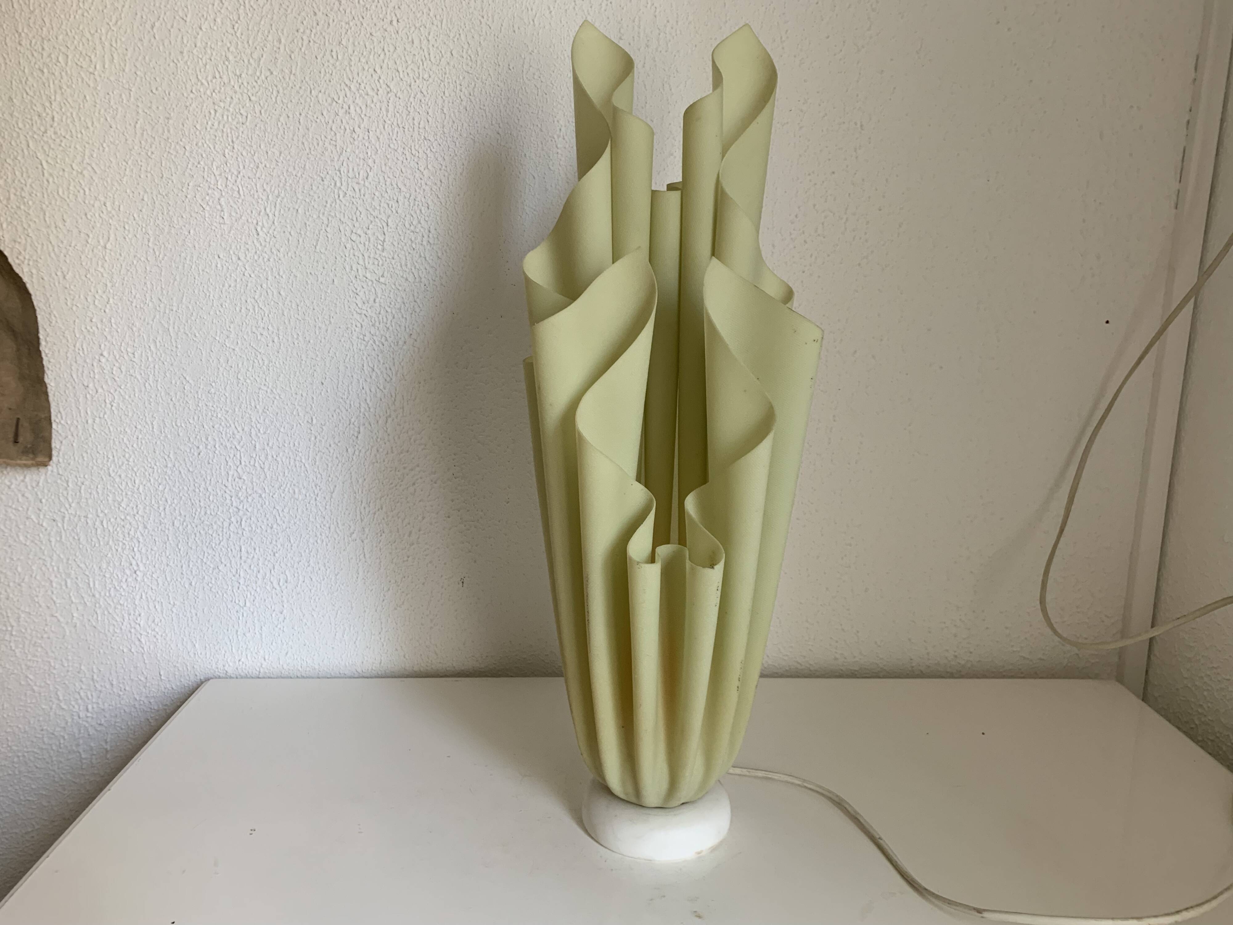 Vintage 1970s Georgia Jacob Athena Almond Green Table Lamp - 56 cm