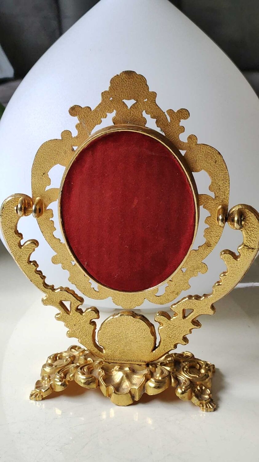 Table mirror on psyche style Louis XV 19,5x14,5cm