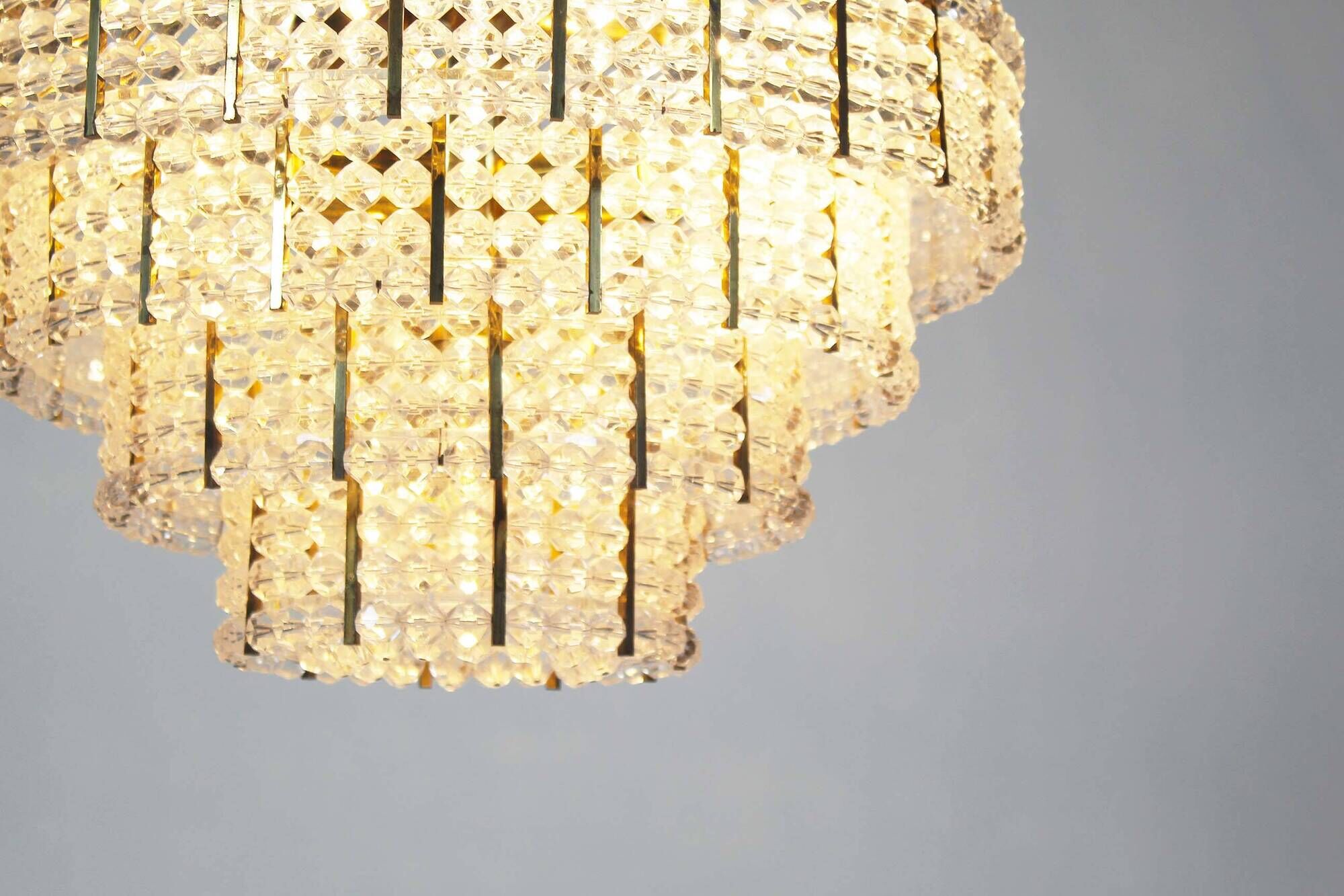 Large Vintage chandelier by Emil Stejnar for Rupert Nikoll - Austria 1960's