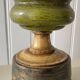 Lampe vintage en bois tourné chic dorée