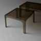 Smoked plastic coffee tables 1970