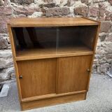 Oak Library 1960-70s French Design shop window industrial Art Deco