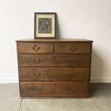 Commode géorgienne en chêne du début du XIXe siècle