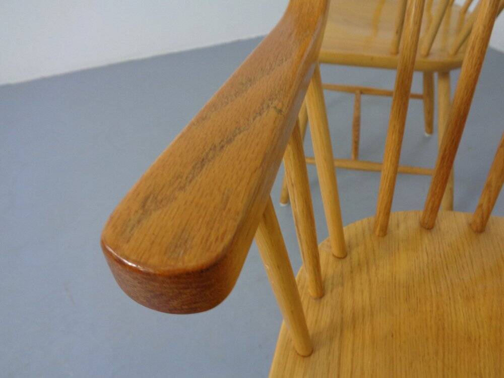 Set of oak armchairs by Erik Ole Jørgensen for Tarm Stole Møbelfabrik.