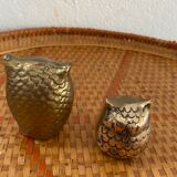 2 brass owls