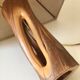 Vintage openwork wood lamp annees 60
