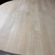 Oval extendable dining table in beech with Danish design.