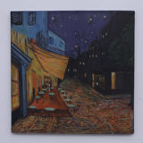 Oil on canvas painting - night town