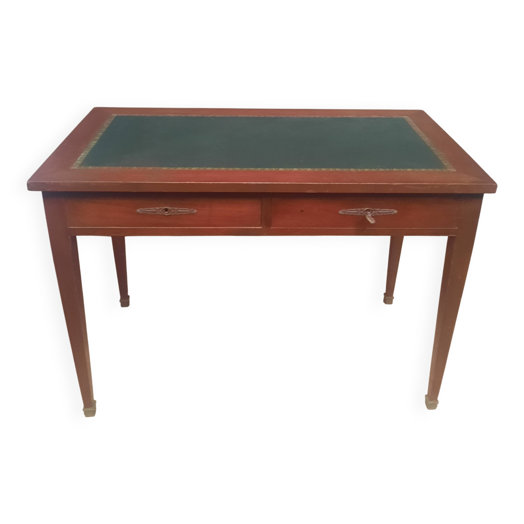 Directoire style desk table with 2 drawers