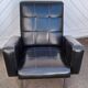 Black faux leather armchair from the 1960s