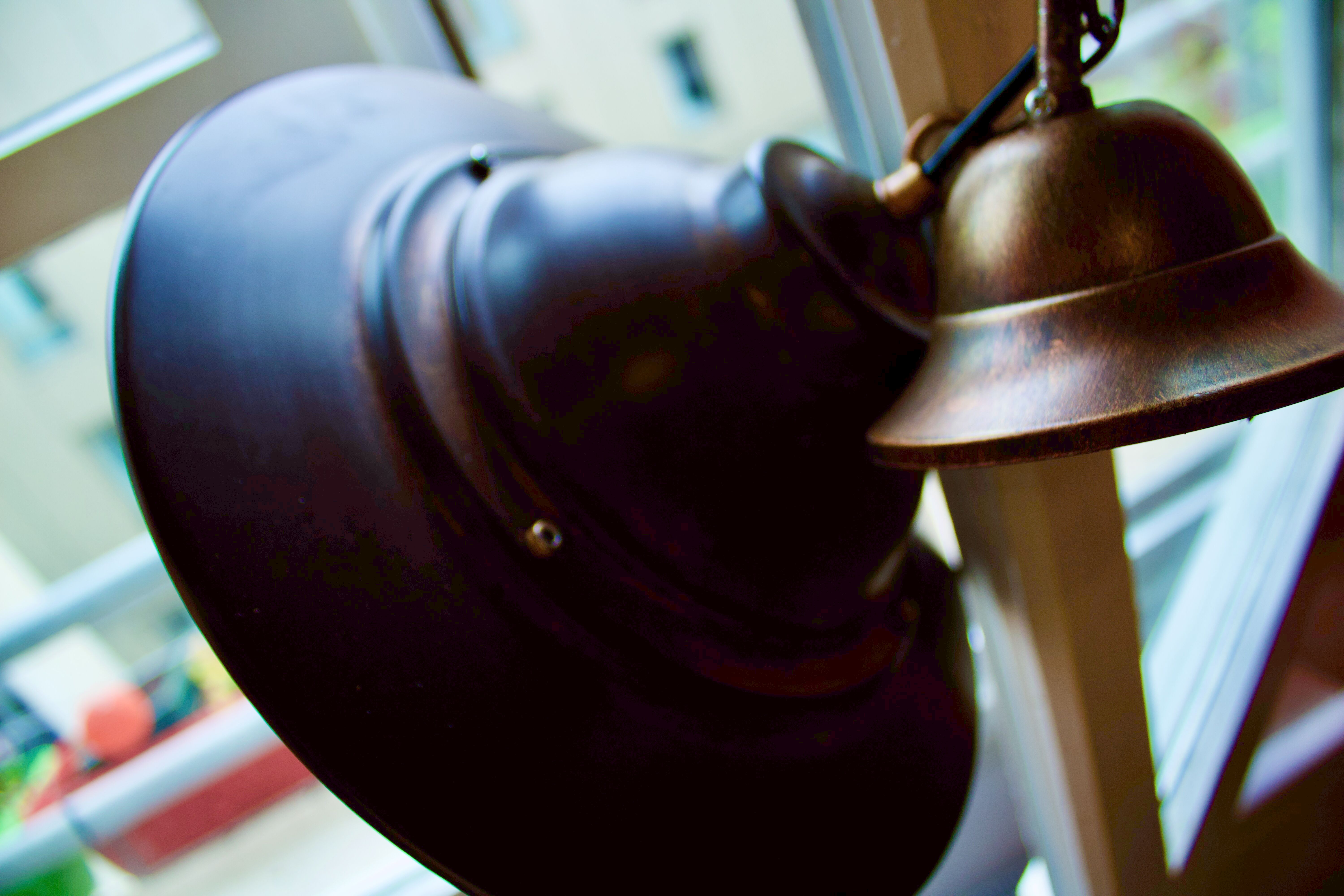 Glass and metal hanging lamp - Massive