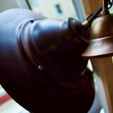 Glass and metal hanging lamp - Massive