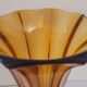 60's amber glass vase