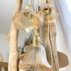 Vintage tulip lamps in customizable iridescent glass