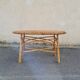 Table basse en rotin années 50