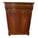 Bahut Buffet 1900 - Napoléon III - Placage noyer - 1 tiroir - 2 portes
