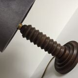 Vintage wood geometric lamp