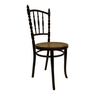 Chaise de salle à manger Thonet modèle 232, vers 1930 - chaise de salle à manger avec assise en sangle