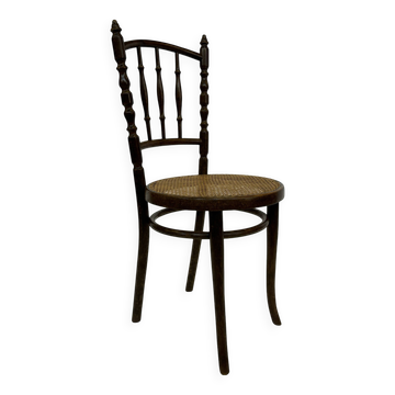 Chaise de salle à manger Thonet modèle 232, vers 1930 - chaise de salle à manger avec assise en sangle