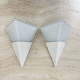 Set of 2 Limburg Glashütte glass wall lamps sconce , 1970s