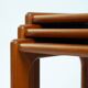 Danish teak mid century modern nesting tables Salin, Nyborg, Denmark 1960s