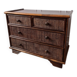 Rattan chest of drawers