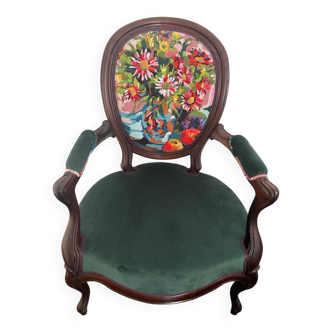 Fauteuil Louis Philippe en palissandre