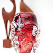 Vases en cristal rouge par Augustsson pour Åseda, ensemble de 2