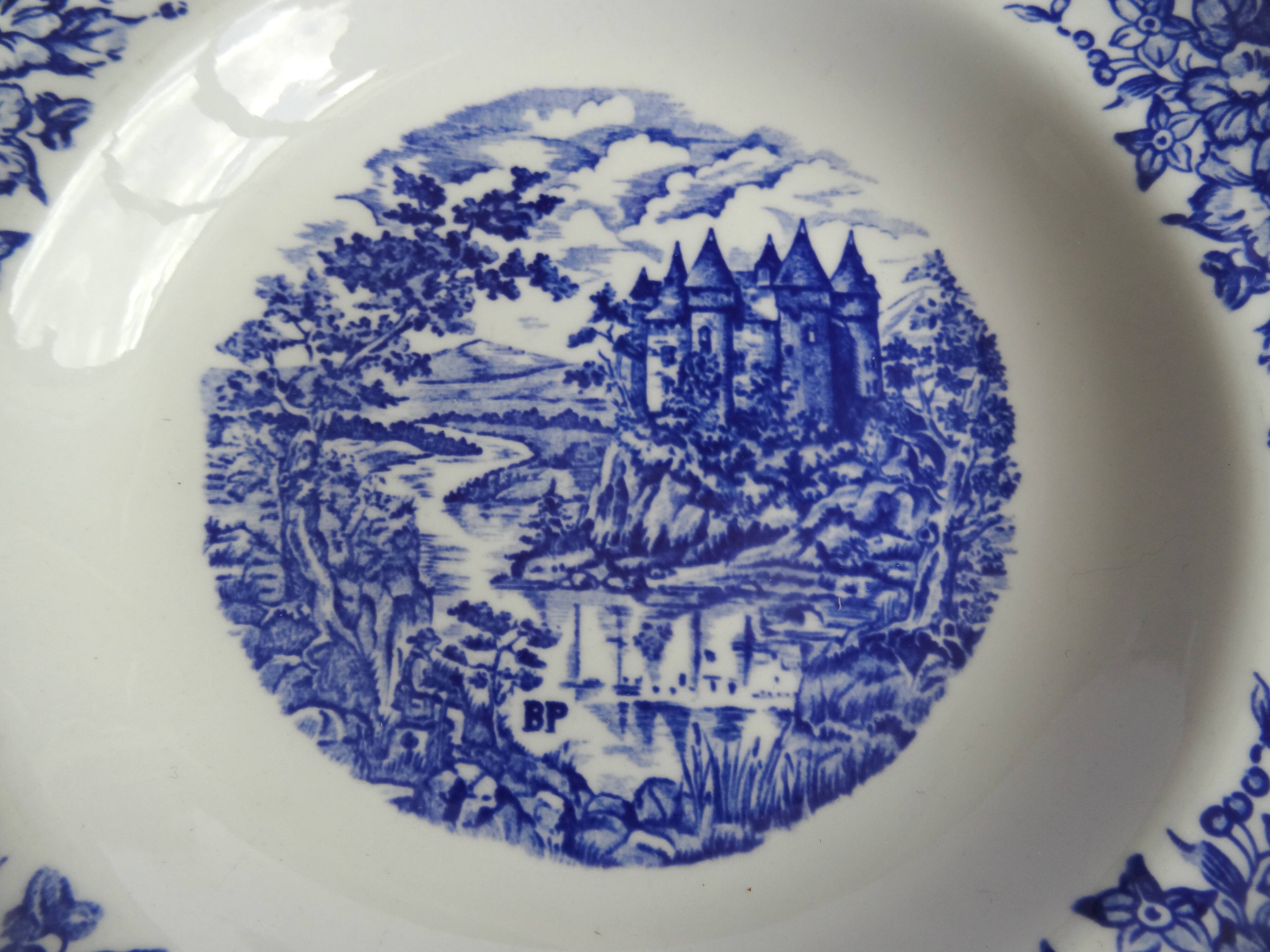 2 BP porcelain advertising plates