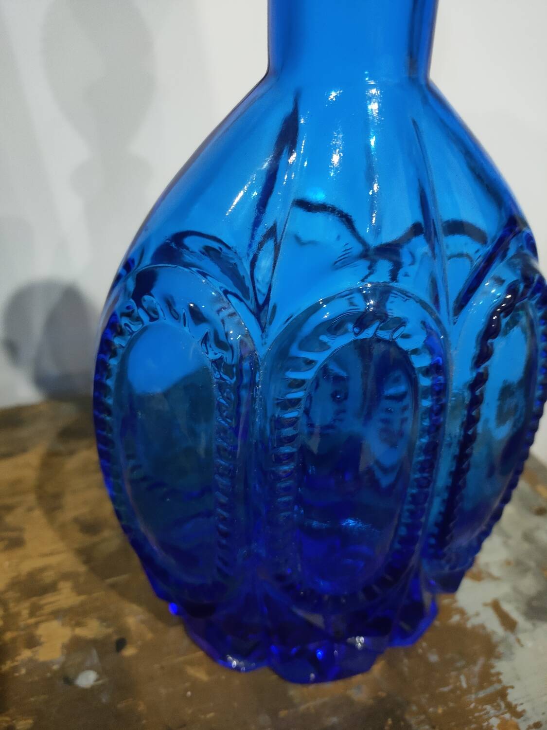Cobalt blue perfume bottle style bottle
