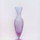 Glass vase - lavender optic swirl texture