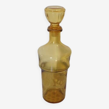 Yellow transparent glass carafe