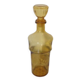 Yellow transparent glass carafe