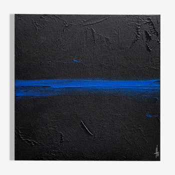 Black and blue monochrome abstract painting table