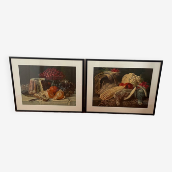 Lot de 2 nature morte