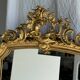 Large gilded mirror with acanthus leaf pediment H150 L98