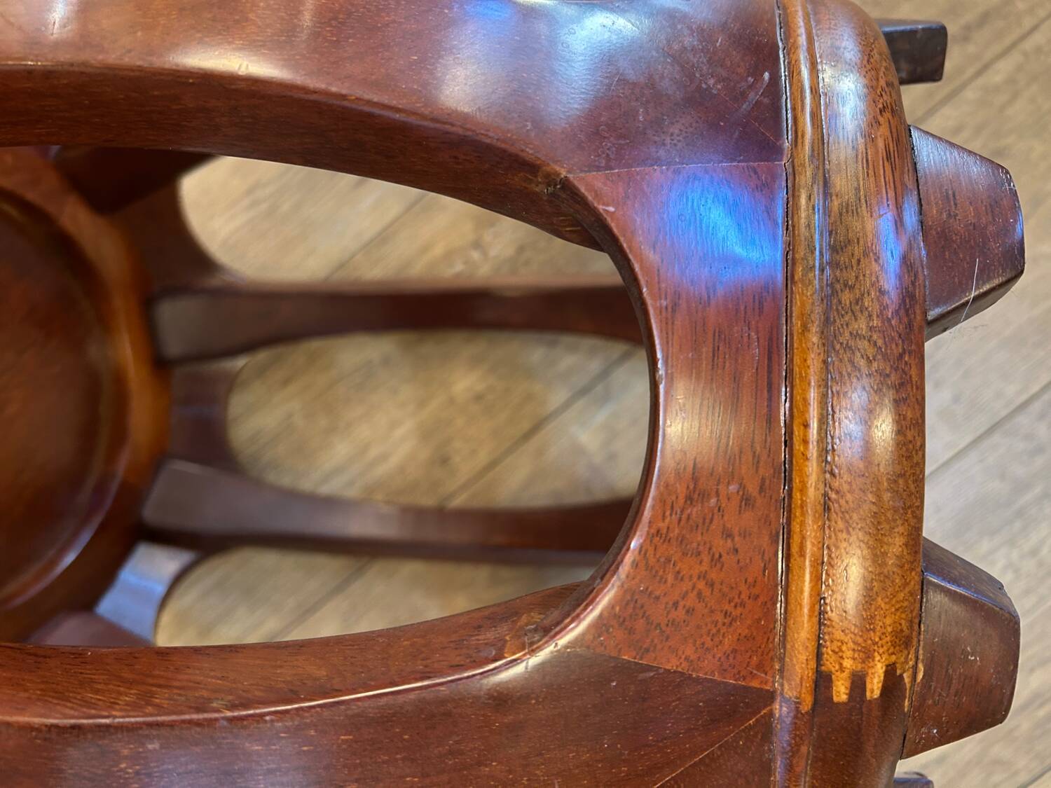 Tabouret acajou, Asie XX ème