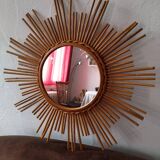 Rattan mirror 52 cm