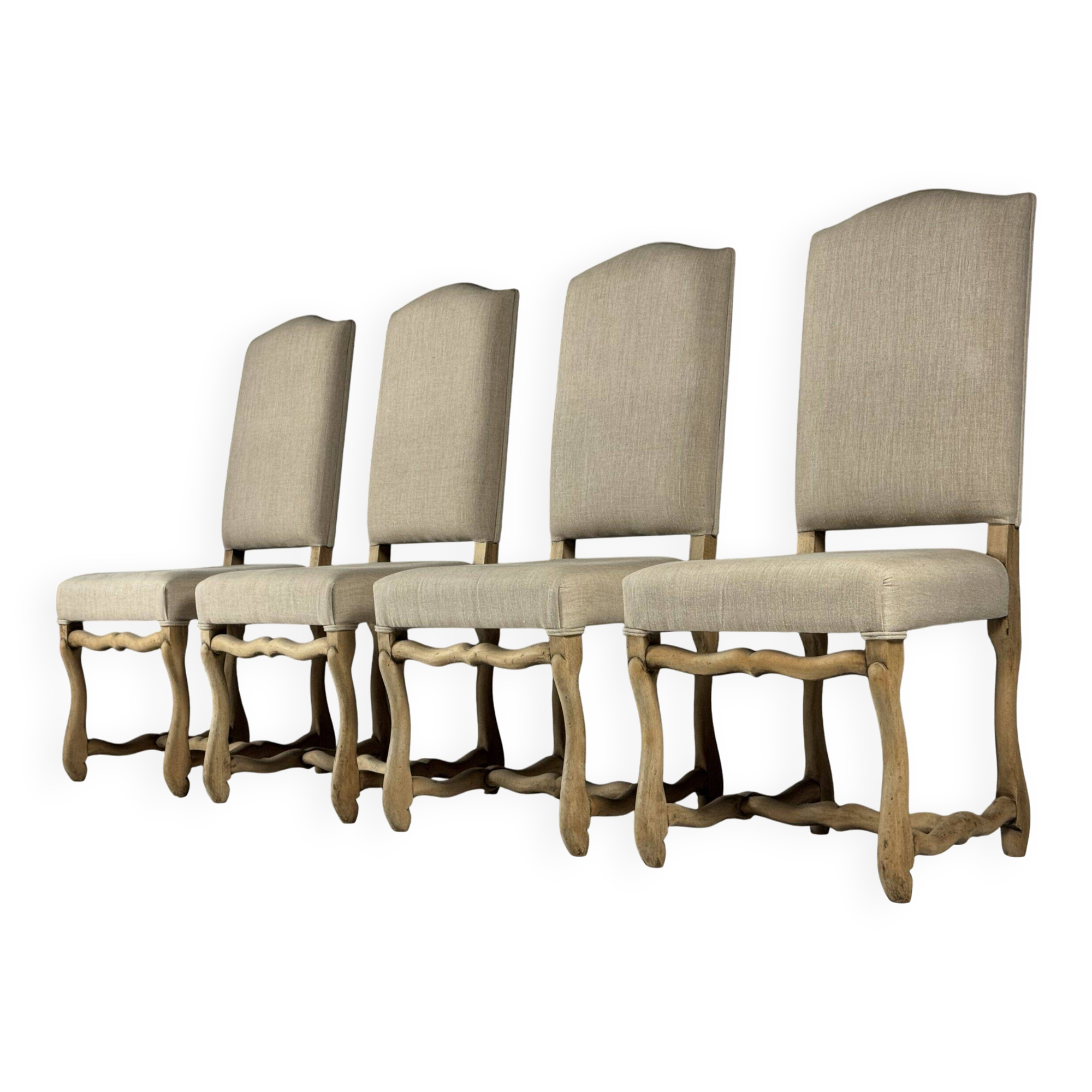 Set of 4 Os de Mouton dining chairs