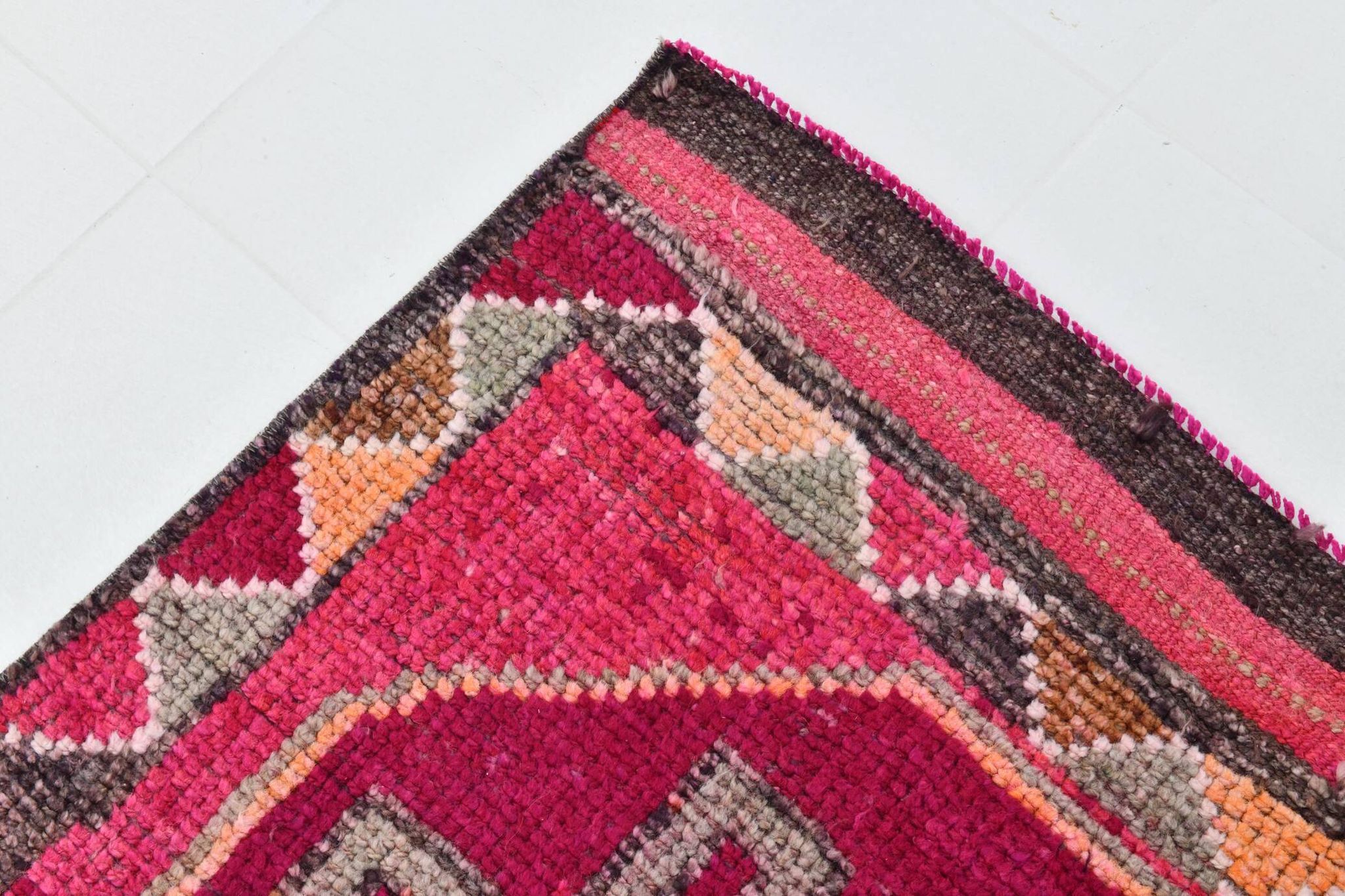 3x10 pink red turkish vintage runner rug, 101x323cm sk 18180 free shipping