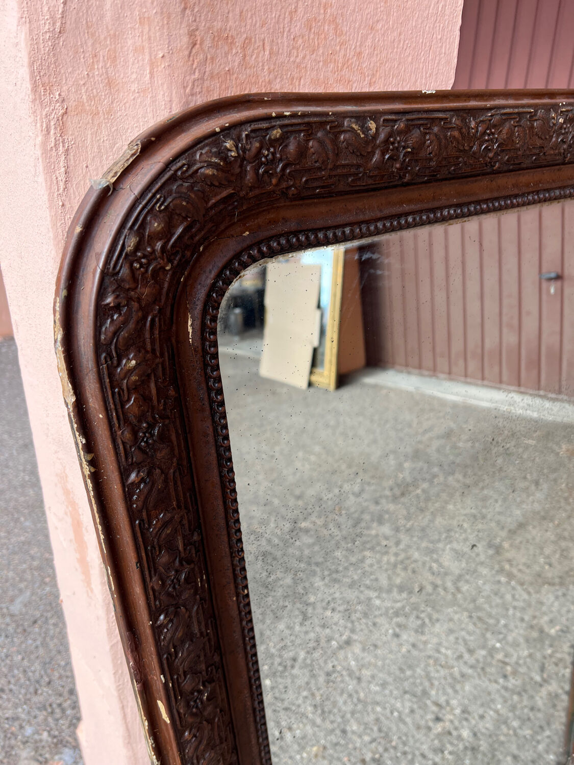 Large brown Louis mirror