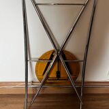 Chaise yamakado, chrome et skaï jaune