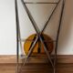 Yamakado chair, chrome and yellow skai