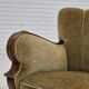 1960s, Danish vintage armchair, furniture velour, dark beech wood.