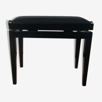 Black lacquer piano stool bench